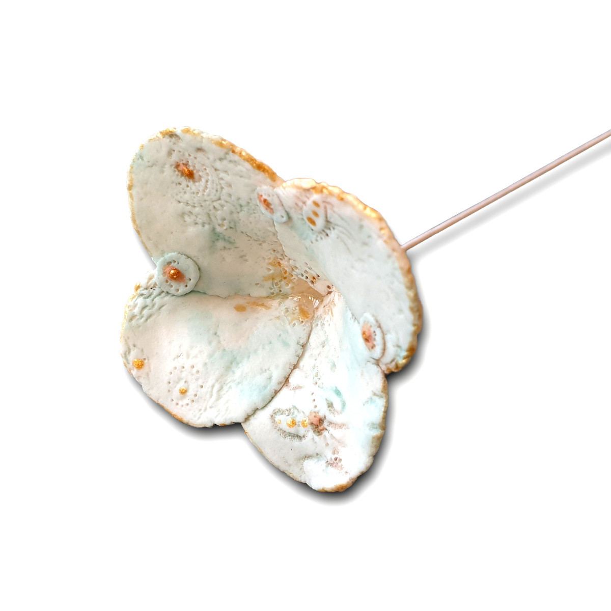 Turquoise Porcelain Flower