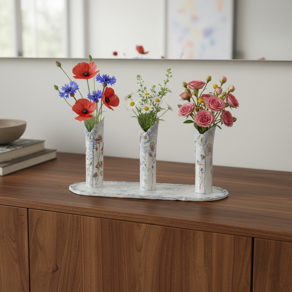 Triple Vase Stand