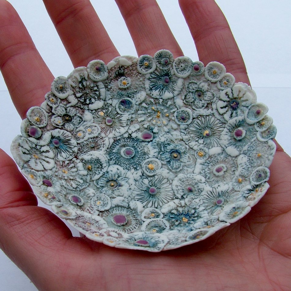 Porcelain Patchwork Dish & Wall Hanging